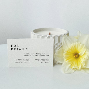 Tarjeta De Recepción Sitio web de Bodas negrita y blanco moderno