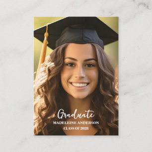 Tarjeta De Recepción Sitio web de código QR de foto de graduación minia
