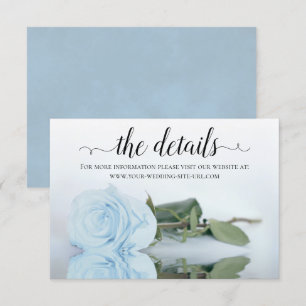 Tarjeta De Recepción Sitio web de detalles de boda elegante del Rosa az