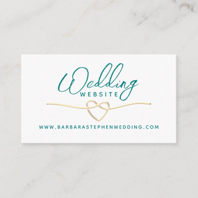 Tarjeta De Recepción Sitio web de detalles del boda (Anverso)