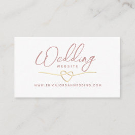 Tarjeta De Recepción Sitio web de Dusty Rosa Boda