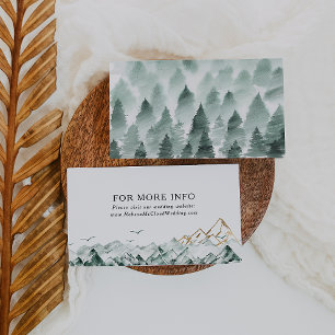 Tarjeta De Recepción Sitio web de Green and Gold Mountain Boda