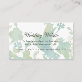 Tarjeta De Recepción Sitio web de Hummingbird Garden Watercolor Boda