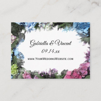 Tarjeta De Recepción Sitio Web de Hydrangea Frame Boda