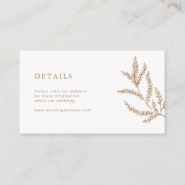 Tarjeta De Recepción Sitio web de la boda de otoño