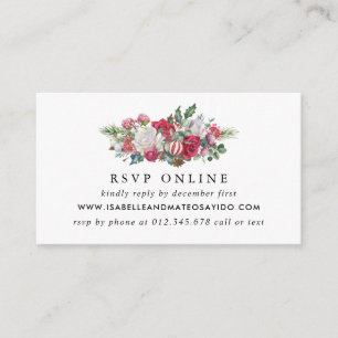 Tarjeta De Recepción Sitio web de navidades Bodas Florales RSVP