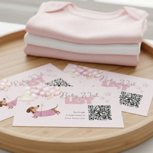 Tarjeta De Recepción Sitio web de registro de bebé con código QR de Dac
