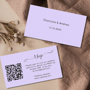 Tarjeta De Recepción Sitio web de respuesta de boda violento código QR