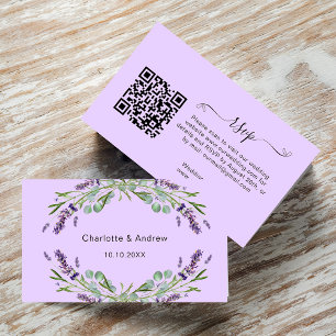 Tarjeta De Recepción Sitio web de respuesta del boda de Lavender código