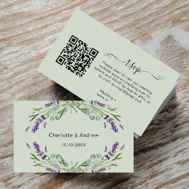 Tarjeta De Recepción Sitio web de respuesta del boda de Lavender código