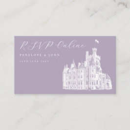 Tarjeta De Recepción Sitio web de respuesta para la boda Lavender Vinta