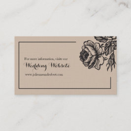 Tarjeta De Recepción Sitio web de RSVP de boda floral chic rústico