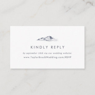 Tarjeta De Recepción Sitio web de Simple Mountain Boda RSVP