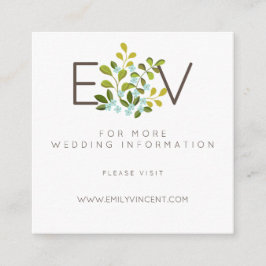 Tarjeta De Recepción Sitio Web de Summer Garden Floral Boda Suite Inser