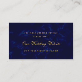 Tarjeta De Recepción Sitio web del Boda azul de la Marina Moderna