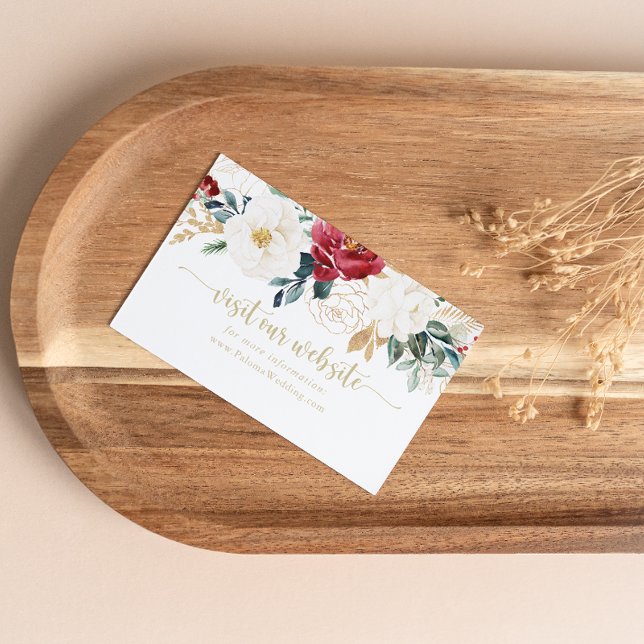 Tarjeta De Recepción Sitio web del Boda blanco de oro clásico (Subido por el creador)