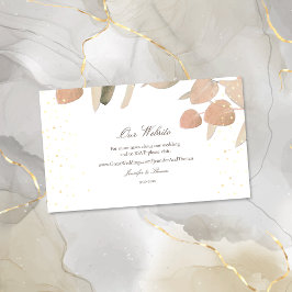 Tarjeta De Recepción Sitio web del Boda clásico de Rubor Eucalyptus