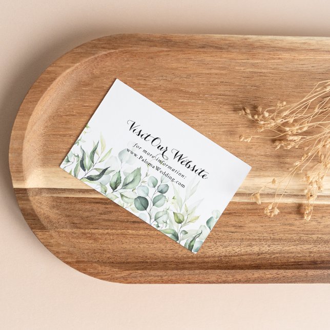 Tarjeta De Recepción Sitio web del Boda de Agua Eucalyptus Greenery (Subido por el creador)