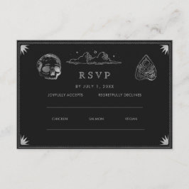 Tarjeta De Recepción Sitio web del Boda de Bodas góticos | Cod RSVP QR