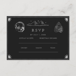 Tarjeta De Recepción Sitio web del Boda de Bodas góticos Cod RSVP QR