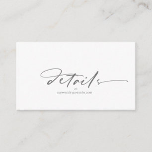 Tarjeta De Recepción Sitio web del Boda de caligrafía Mauve ID771