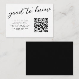 Tarjeta De Recepción Sitio web del Boda de caligrafía mínima florecient