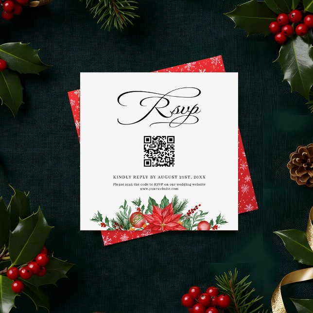 Tarjeta De Recepción Sitio web del Boda de código QR sobre vegetación f (Subido por el creador)