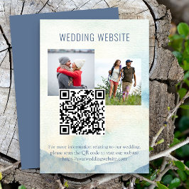 Tarjeta De Recepción Sitio web del Boda de códigos QR y Mountain Lake P