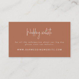 Tarjeta De Recepción Sitio Web del Boda de color de cobre moderno de ti