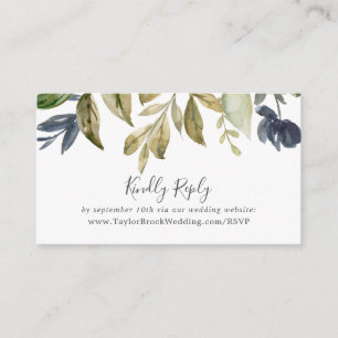 Tarjeta De Recepción Sitio web del Boda de ecología otoñal RSVP