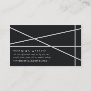 Tarjeta De Recepción Sitio Web del Boda de estilo geométrico simple