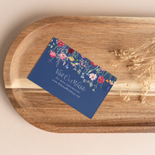 Tarjeta De Recepción Sitio web del Boda de Flores Silvestres Boho Multi