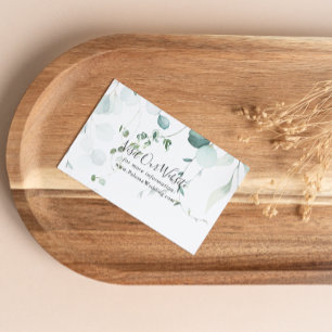 Tarjeta De Recepción Sitio web del Boda de folletos sobre eucaliptos ve