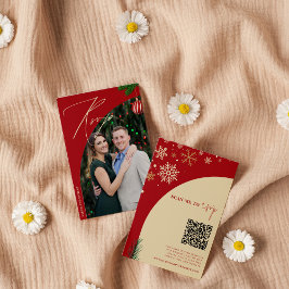 Tarjeta De Recepción Sitio web del Boda de fotografía de navidades | Có
