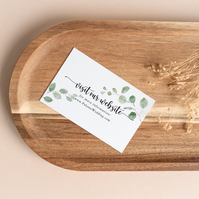 Tarjeta De Recepción Sitio Web del Boda de Green Delight Eucalyptus (Subido por el creador)