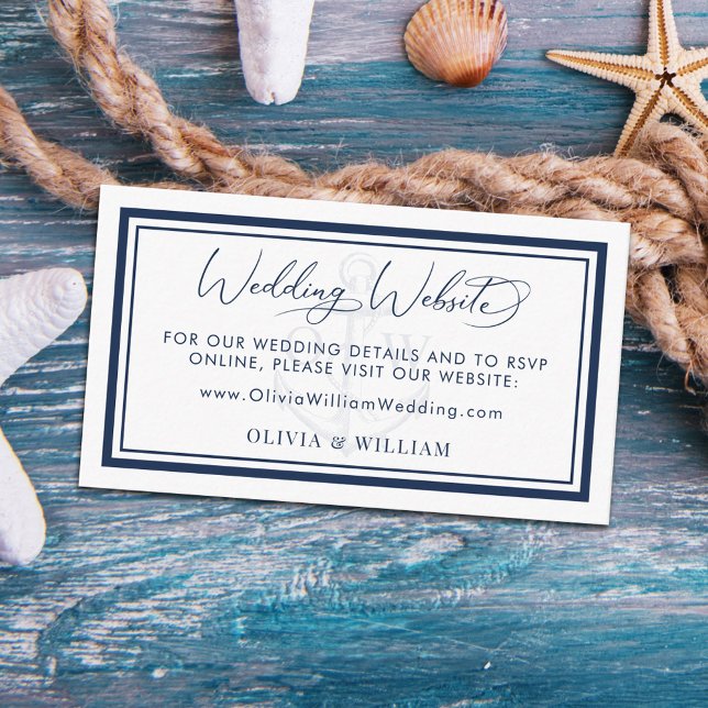 Tarjeta De Recepción Sitio web del Boda de la Marina Blanca (Subido por el creador)