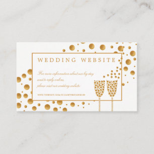 Tarjeta De Recepción Sitio web del Boda de las burbujas de champán de o