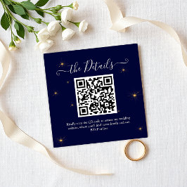 Tarjeta De Recepción Sitio web del Boda de las Estrellas Medianoche del