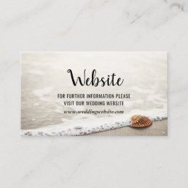 Tarjeta De Recepción Sitio Web del Boda de las olas de playa