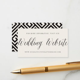 Tarjeta De Recepción Sitio Web del Boda de Moda moderna con guión simpl