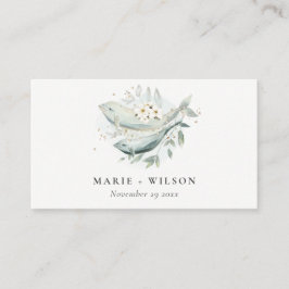 Tarjeta De Recepción Sitio web del Boda de peces florales subacuáticos