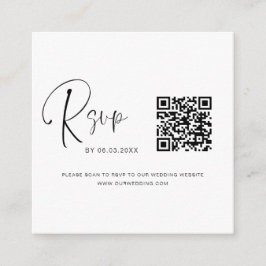 Tarjeta De Recepción Sitio web del Boda de QR Code RSVP