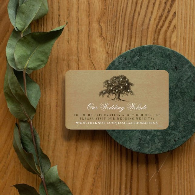 Tarjeta De Recepción Sitio web del Boda de robles antiguos (Subido por el creador)