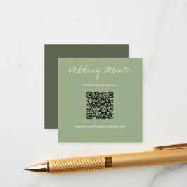 Tarjeta De Recepción Sitio web del Boda de sabios de código QR