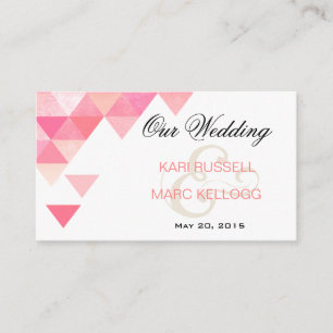 Tarjeta De Recepción Sitio Web del Boda de Triángulos Geométricos   mal