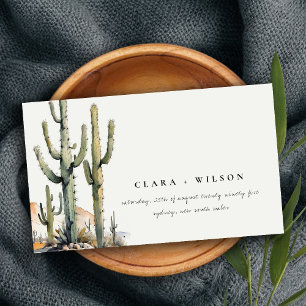 Tarjeta De Recepción Sitio web del Boda del paisaje del desierto de Cac