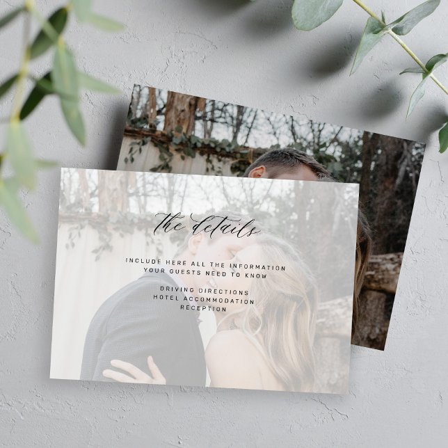 Tarjeta De Recepción Sitio web del boda detalles de la foto mínimos (Subido por el creador)