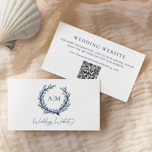 Tarjeta De Recepción Sitio web del Boda Náutico de Coral Reef