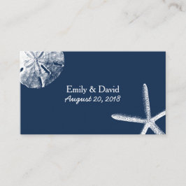 Tarjeta De Recepción Sitio web del Boda Navy Blue Beach Seasheles Inser