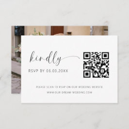 Tarjeta De Recepción Sitio web del Boda RSVP de código QR